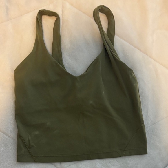 lululemon athletica Tops - Lululemon Athletica Olive Tank Top